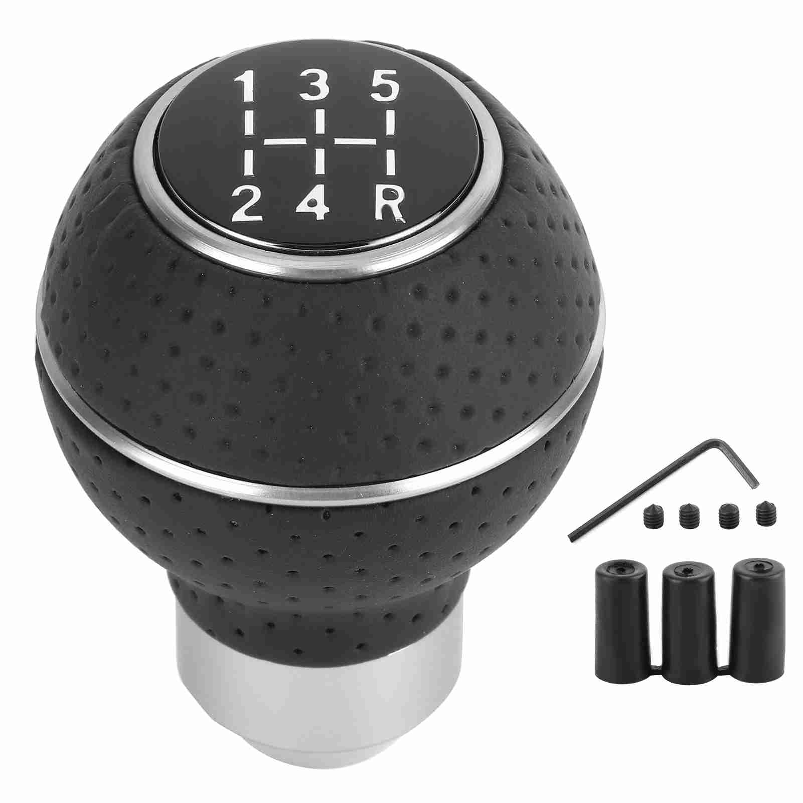 ワ*ー様 トランスミッション シフトレバー付き Amazon.co.jp: 5速ギアシフトノブ、アルミ合金とレザーを使用した